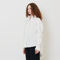 Women Oversized Folded Cuff Shirt - Off White - SW2512217A