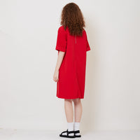Women Embroidery Combined Dress - Red - SW2512226B