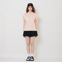 Women Pleated Shorts - Navy - SW2512229B