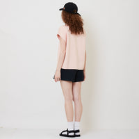 Women Pleated Shorts - Navy - SW2512229B