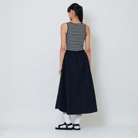 Women Combined Maxi Dress - Navy - SW2601011B