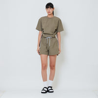 Women Nylon Shorts - Khaki - SW2601016C