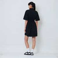 Women Nylon Short Dress - Black - SW2601019B