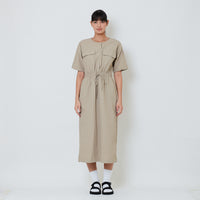 Women Nylon Maxi Dress - Khaki - SW2601020A