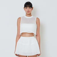 Women Mesh Top - Off White - SW2601034A
