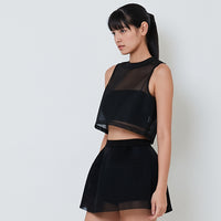Women Mesh Top - Black - SW2601034B