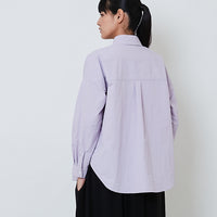 Women Oversized Shirt - Purple - SW2602043B