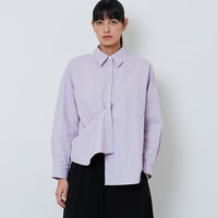 Women Oversized Shirt - Purple - SW2602043B