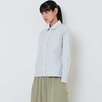 Women Ruffled Collar Shirt - Green - SW2602044A