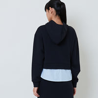Women Combined Long Sleeve Hoodie - Navy - SW2602045B