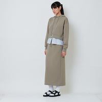 Women Combined Long Midi Skirt - Green - SW2602046A