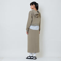 Women Combined Long Midi Skirt - Green - SW2602046A