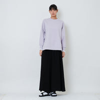 Women Elastic Waist Long Pants - Black - SW2602047B