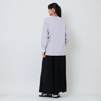 Women Elastic Waist Long Pants - Black - SW2602047B