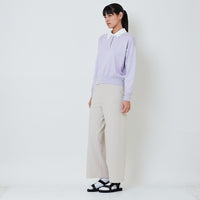 Women Elastic Waist Long Pants - Beige - SW2602049A
