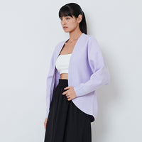 Women Batwing Cardigan - Purple - SW2602052A