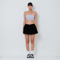 Women Corduroy Skirt - Black - SW2602059A
