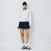 Women Denim Skirt - Blue - SW2602105A