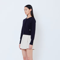 Women Knit Cardigan - Navy - SW2603074B