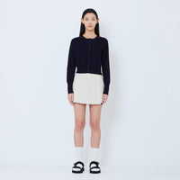 Women Stretch Cotton Skort - Beige - SW2603075A