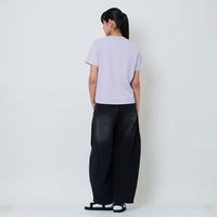 Women Baggy Jeans With Belt - Black - SW2603082B