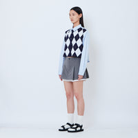 Women Pleated Skort - Grey - SW2603085A