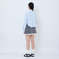 Women Pleated Skort - Grey - SW2603085A