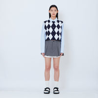 Women Pleated Skort - Grey - SW2603085A
