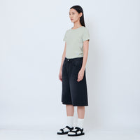 Women Baggy Jorts - Black - SW2603089B