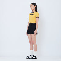 Women Stretch Cotton Shorts - Black - SW2605110D