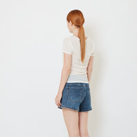 Women Double Layered Top - Off White - SW2606114A