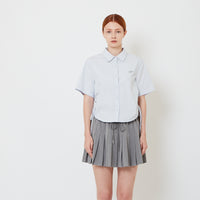 Women Cropped Shirt - Blue - SW2606120B