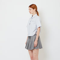 Women Cropped Shirt - Blue - SW2606120B