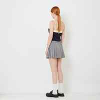 Women Pleated Skirt - Grey - SW2606121A