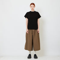 Women Elastic Waist Pants - Brown - SW2606122A