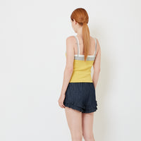 Women Strappy Tank Top - Yellow - SW2606130A
