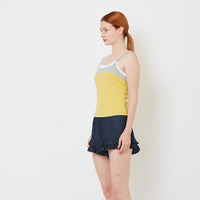 Women Strappy Tank Top - Yellow - SW2606130A