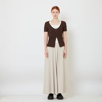 Women Elastic Waist Long Pants - Khaki - SW2606144A