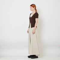 Women Elastic Waist Long Pants - Khaki - SW2606144A