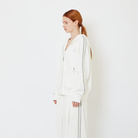Genderless Hooded Track Jacket - Off White - SW2606146A