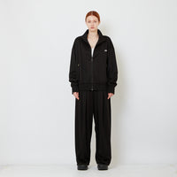 Genderless Pleated Track Pants - Black - SW2606232D
