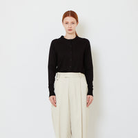 Women Knit Cardigan - Black - SW2607198D