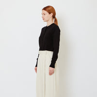 Women Knit Cardigan - Black - SW2607198D