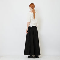 Women Elastic Waist Long Pants - Black - SW2607236C