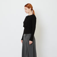 Women 2-in-1 Rib-Knit Top - Black - SW2608159B