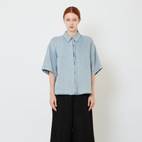 Women Chambray Shirt - Light Blue - SW2608166A