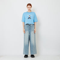 Women Straight Cut Jeans - Light Blue - SW2608167A