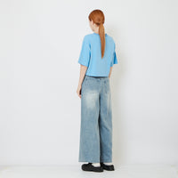 Women Straight Cut Jeans - Light Blue - SW2608167A