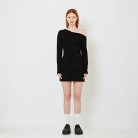 Women Off-Shoulder Dress - Black - SW2608177B