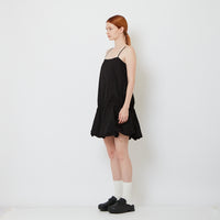 Women Bubble Hem Mini Dress - Black - SW2609190B